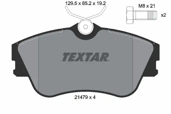 TEXTAR 2147902 | Fren Balatası VW T4 Ön 2 4 D 1 9td Fişsiz 2200590