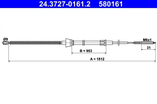 ATE 24 3727 0161 2 El Fren Teli VW Caddy II Kampana Tipi