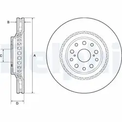 DELPHI BG9186C | Fren Diski (Tekli Paket)-Boyalı, Delikli