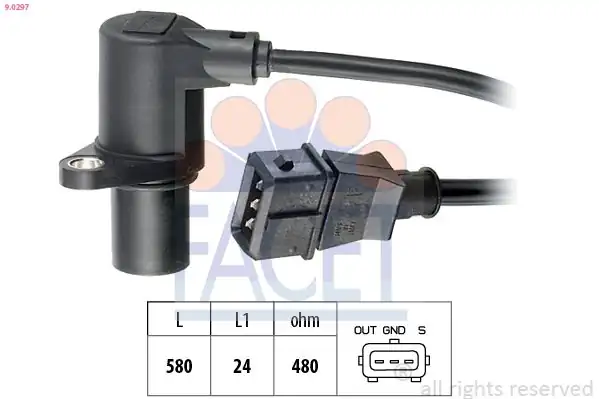 FACET 9-0297 | VW Passat Audi A4 A6 1 6 1 8 1 8t Krank Mili Devir Sensörü