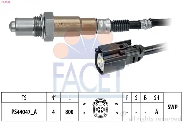 FACET 10-8363 | Oksijen Sensörü Ford Focus III 13 Grand C Max Dxa Cb7 Dxa Ceu 1 6 Ecoboost Kuga II Dm2 1 6