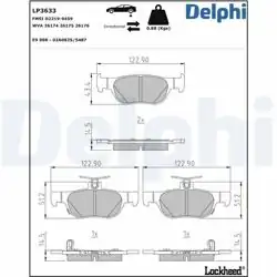 DELPHI LP3633 | Fren Balatası Ön (Mazda 3 2019 / Cx30 2020 / Mx30 2020 /)