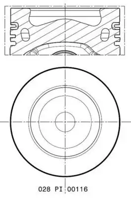 MAHLE 028PI00116000 | Piston Segman Crafter Amarok Passat 81mm CKUB CKTB Cffa Cffb Cfgb CFGC Cnfa Cnfb Std