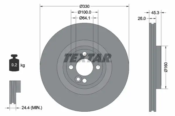 TEXTAR 92275403-2 | Fren Diski Ön Mini Bm 07 2 Adet