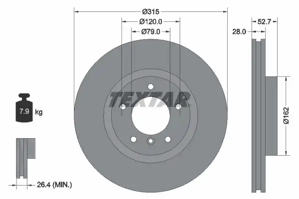 TEXTAR 92071103 | Fren Diski E 36 Ön M 3 Sol 3 0 3 2