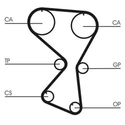 CONTINENTAL CTAM CT1071 | Triger Kayışı Mitsubishi Galant / Space 154Dıs