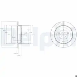 DELPHI BG4329 | Fren Disk Arka Havalı-(308-5)-(Suzuki: Grand-Vitara 10 -) | 1 Adet