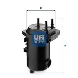 UFI 24.014.00 | Mazot Filtresi (Renault Megane II-Scenic II 1.5Dcı) -