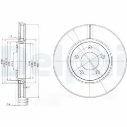 DELPHI BG3716 | Fren Diski Ön Havalı (Chrysler: Voyager III-IV 95-08)