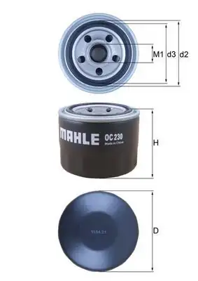MAHLE OC230 | Yağ Filtresi Hyundai İ30 1 4 1 6 1 6gdi 11 Kia Ceed 1 4cvvt 1 6gdi 12