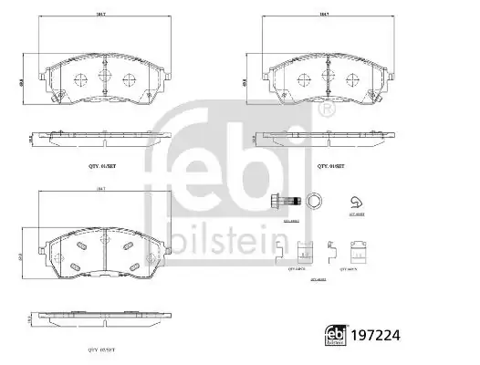 FEBI BILSTEIN 197224 | VW Amarok 2023-Ön Fren Balatası 2Hj698137c