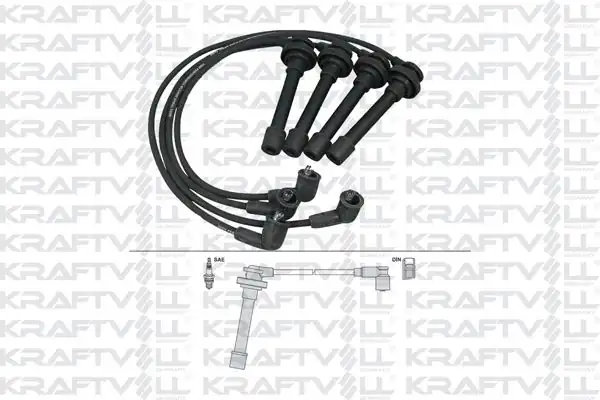 KRAFTVOLL 05070274 | Buji Kablosu Sunny 1 4 1 6 16v 90 95 Primera 1 6 16v 93 02 Almera 1 4 1 6 95 00 Silikon Kablo