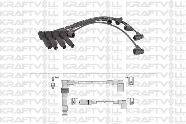 KRAFTVOLL 05070304 | Buji Kablosu Astra F 2 0 16v 91 98 Vectra A 2 0 16v 88 95 Silikon Kablo