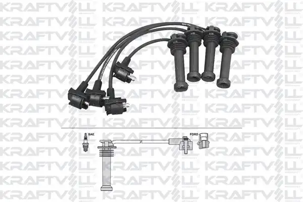 KRAFTVOLL 05070231 | Buji Kablosu Ford Escort Mondeo İ II Fiesta 1 6 1 8 16v 89 01 Silikon