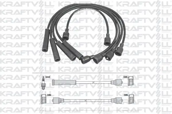 KRAFTVOLL 05070252 | Buji Bobin Kablosu Suzuki Carry 1 0 92 99 Swift 1 3 16v 89 92 Silikon Kablo