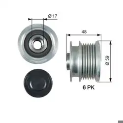 GATES OAP7178 | Alternatör Kasnağı Astra J-Insignia-Zafira C 2.0 CDTI A20DTH 6 Kanal