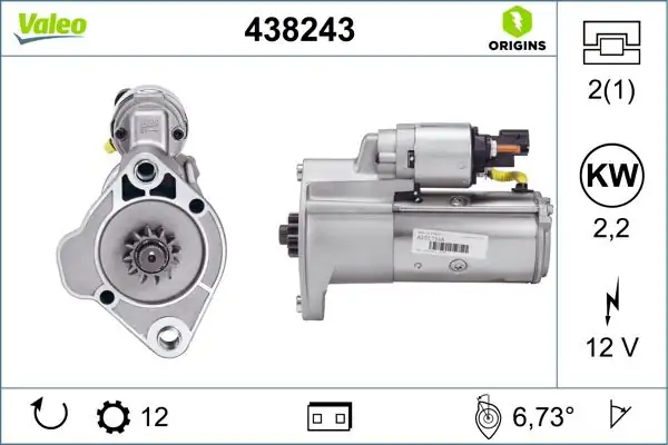 Valeo 438243 Marş Motoru VW Amarok Crafter 2 0 TDI 10 2 2kw