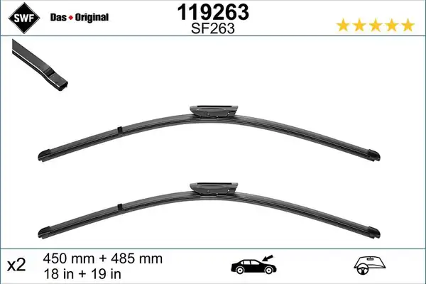 VALEO 119263 | Silgi Süpürgesi Tk Mini Cooper R55/R56/R57/R58/R59 07-