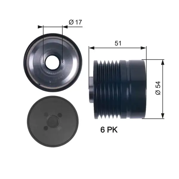 Gates Oap7118 Alternatör Kasnağı Fiat Punto Grande Punto Punto Evo 1 3 Multijet