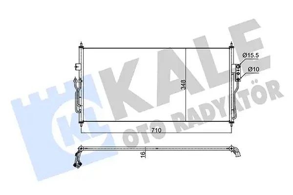 KALE 350645 | Klima Radyatörü Kondenser Nissan Almera 1 5 1 6 00 06