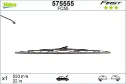 VALEO 575555 | Silgi Süpürgesi Tek 55Cm Kancalı BMW Tüm Modeller 00-