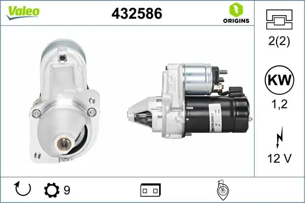 Valeo 432586 Bmw Marş Motoru Kmp D6ra 15 12v 9 Dış