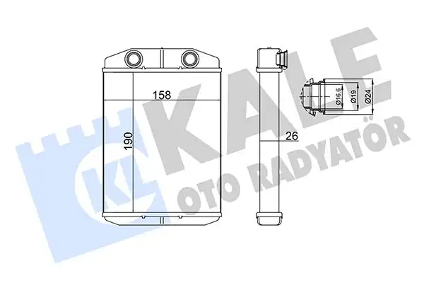 KALE 355230 | Kalorifer Radyatörü Fiat Panda 500 500 C Lancıa Ypsılon Abarth 500 595 695 12