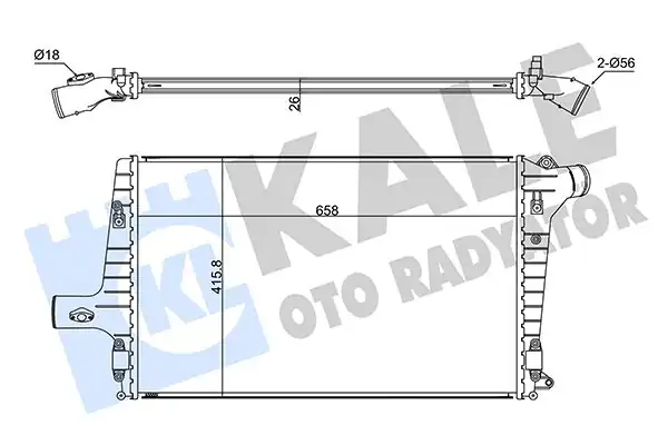 KALE 352380 | Turbo Radyatörü İntercooler Audi A6 2 5 TDI 97 05 A3 Tt 01 04