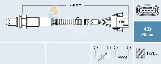 FAE 77308 | Lambda Sensörü Opel Agila A 1 2 16v Z12xe Omega B 2 6 3 2 Y26se Y32se