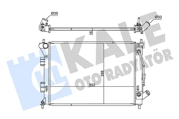 KALE 347795 | Su Radyatörü Otomatik Hyundai İ30 Kia Ceed Soul 1 6 12