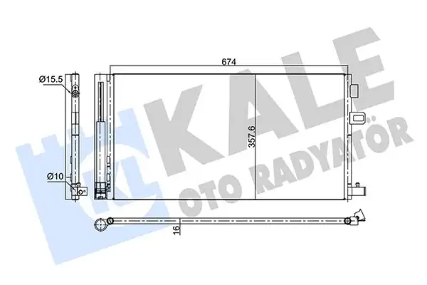 KALE 350675 | Klima Radyatörü Kondenser Renault Fluence 1 6 16v 08