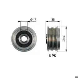 GATES OAP7165 | Alternatör Kasnağı Ix35 Sportage 2.0 Ccvt 4Wd