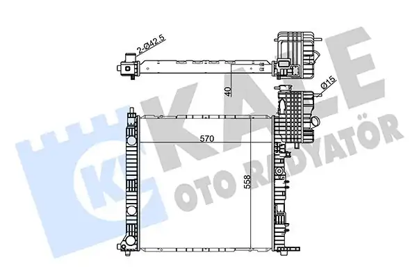 KALE 346170 | Mercedes Vito V Class W638 96 03 Su Radyatörü Klimasız