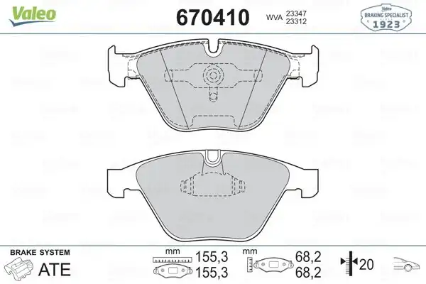 Valeo 670410 Fren Balata Ön Bmw E60 E65 E66 7 Serisi