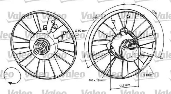 Valeo 696057 Fan Motoru VW Passat 93 97 Motor Soğutma Bınek