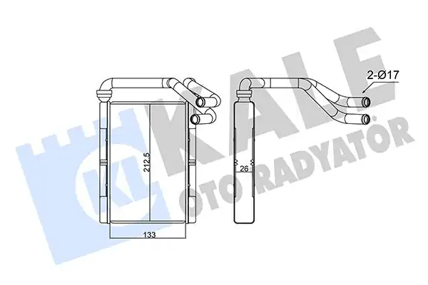 KALE 355210 | Toyota Yaris P1 Yaris Verso Echo 2000 2006 Kalorifer Radyatörü