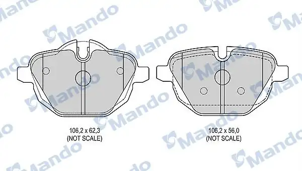 MANDO MBF015266 | Fren Balata Arka 10-BMW 5.Seri-F10-F11