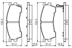 BOSCH 0986495265 | Ön Fren Balatası Mazda 323 F VI 323 S VI 626 IV 1.6-2.0 D/TD 91-04
