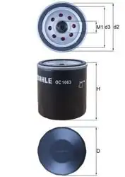 MAHLE OC1063 | Yağ Filtresi Ford Fiesta/Focus 12-/B-Max/C-Max II-III/LR Freelander II/Evoque/XJ/F-Pace/XF/XE