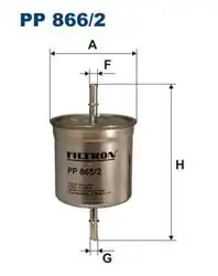 FILTRON PP866-2 | Volvo S40 I/S60 I/S80 I/V40/V70/C70/XC90 Benzin Filtresi 98-05