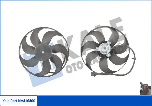 Kale Radyatör 416400 Fan Motor VW Bora Golf IV Polo Audi A3 Seat Cordoba Ibiza IV Leon Toledo II Skoda Fabia