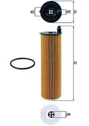 MAHLE OX823-6D | Yağ Filtresi (Mercedes Om654-Om656 / W205-W213-W222-W447)