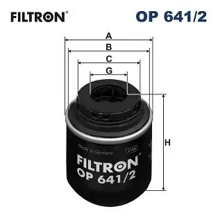 FILTRON OP641-2 | Yağ Filtresi 10-Polo-Golf.VI-Jetta-A1-A3-Fabia-Ibiza 1.2-1.4Tsi (2Bar)