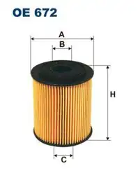 FILTRON OE672 | Yağ Filtresi Mini R50-R53/W10, 500 1.4, Linea/Egea 1.6, Renegade, PT Cruiser