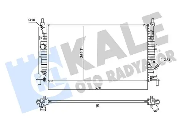 KALE 347875 | Mazda 3 Bl 1 6 2 0 Su Radyatörü Manuel Brazing 09 14