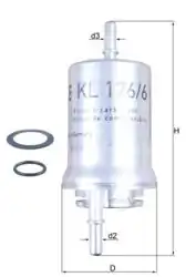 MAHLE KL1766D | Yakıt Filtresi Volkswagen Golf V Polo 14 16V 05-01