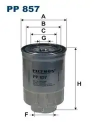 FILTRON PP857 | Mazot Filtresi Pick-Up 2.5Di Vanette 2.3D (Ld23)