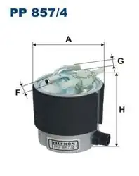 FILTRON PP857-4 | Mazot Filtresi 11-Qashqai-Xtrail-Koleos 1.5 DCI Sensörlü