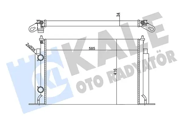 KALE 356260 | Su Radyatörü Fiat Stilo 1 6 1 8 1 9 JTD 01 Klimalı Mekanik