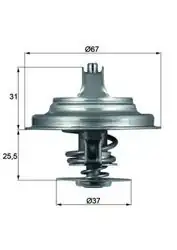 MAHLE TX2571D | Termostat VW Crafter 2.5 TDI 06-13, LT28-LT35-LT46 II 96-06, Transporter IV 2.5 96-03
